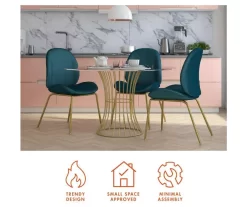 CosmoLiving Astor Velvet Dining Chair -Chic Furniture Shop 810540999 5