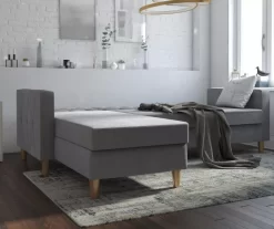 CosmoLiving Liberty Gray Chenille Sectional Storage Futon 9 CosmoLiving Liberty Gray Chenille Sectional Storage Futon -Chic Furniture Shop 810541025 3