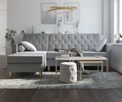 CosmoLiving Liberty Gray Chenille Sectional Storage Futon 10 CosmoLiving Liberty Gray Chenille Sectional Storage Futon -Chic Furniture Shop 810541025 4