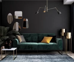 CosmoLiving Adley Teal Velvet Coil Convertible Sleeper Futon 8 CosmoLiving Adley Teal Velvet Coil Convertible Sleeper Futon -Chic Furniture Shop 810541038 3