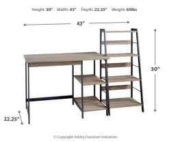 Soho 2-Piece Home Office Desk & Bookshelf Set -Chic Furniture Shop 810542285 3