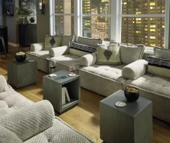 Bales Checkered Taupe Upholstered Accent Chair -Chic Furniture Shop 810542299 16