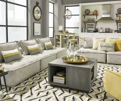 Bales Checkered Taupe Upholstered Accent Chair -Chic Furniture Shop 810542299 6