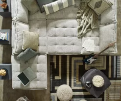 Bales Checkered Taupe Upholstered Accent Chair -Chic Furniture Shop 810542299 9