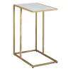 Lanport White Marble C Side Table