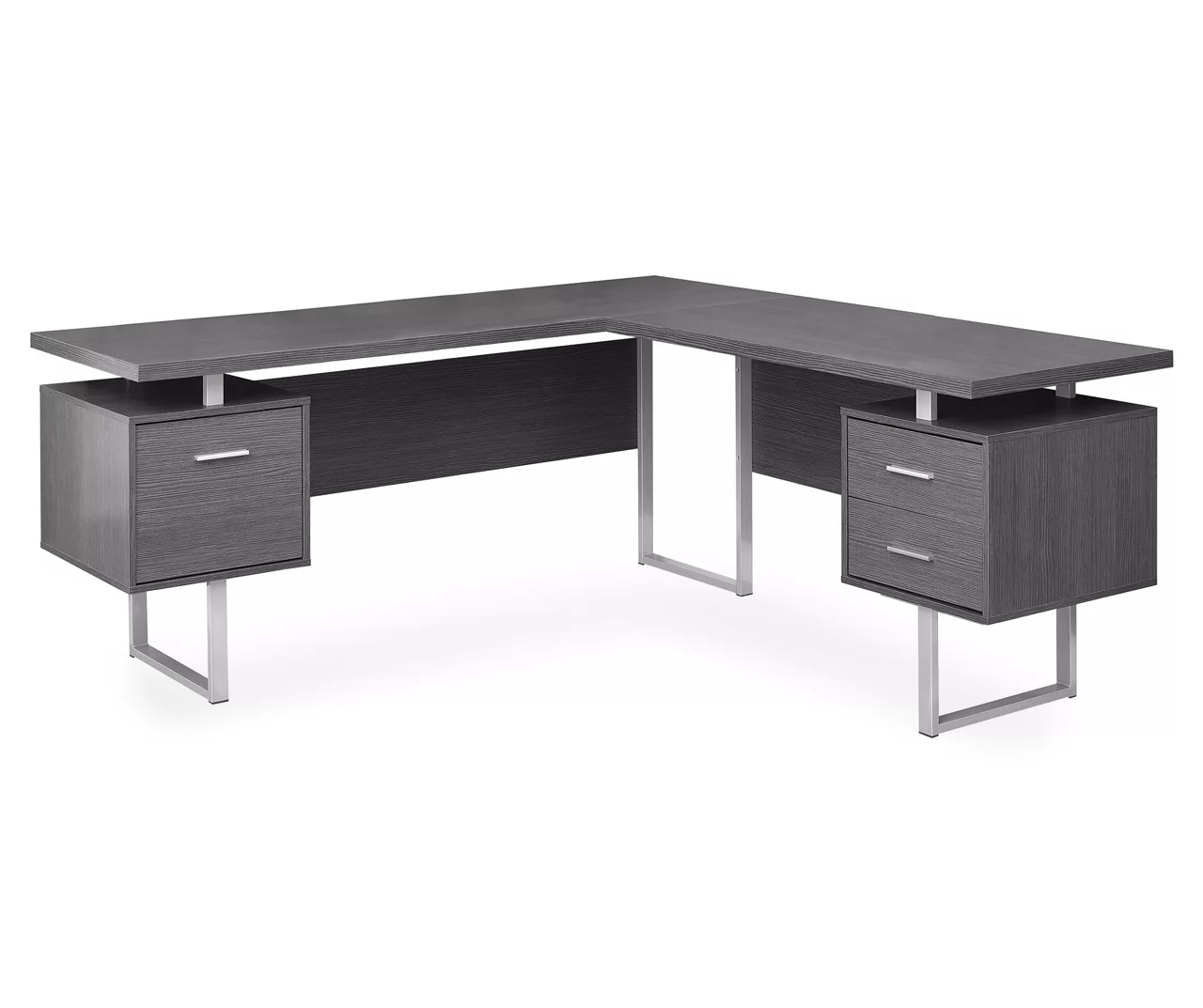 Monarch Metal 3-Drawer L-Shaped Computer Desk 1 Monarch Metal 3-Drawer L-Shaped Computer Desk