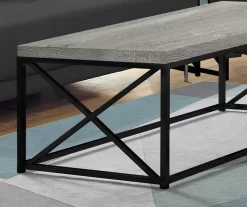 Gray Reclaimed Wood Look Coffee Table -Chic Furniture Shop 810542431 3