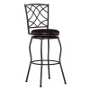 Pike Brown 3-Piece Upholstered Adjustable Swivel Stool Set
