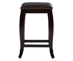 Dallas Wenge Brown Square Top Wood Nailhead Counter Stool -Chic Furniture Shop 810543041 A0 2
