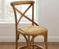 Everlie Gray Wash Curved Wood Padded Counter Stool -Chic Furniture Shop 810543093 A0 10