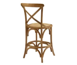 Everlie Gray Wash Curved Wood Padded Counter Stool -Chic Furniture Shop 810543093 A2 4