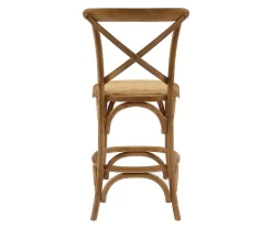 Everlie Gray Wash Curved Wood Padded Counter Stool -Chic Furniture Shop 810543093 A2 5