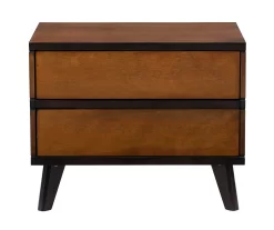Manhattan Walnut 2-Drawer Mid-Century Wood Nightstand -Chic Furniture Shop 810543109 A0 2