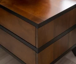 Manhattan Walnut 2-Drawer Mid-Century Wood Nightstand -Chic Furniture Shop 810543109 A8 10