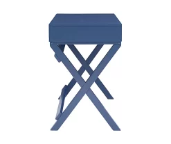 Kari Navy Blue 2-Drawer Campaign Desk -Chic Furniture Shop 810543186 4