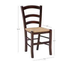 Bordeaux Walnut Handwoven Ladder Back Side Chairs, 2-Pack -Chic Furniture Shop 810543200 A7