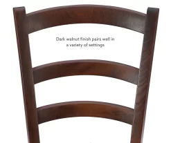Bordeaux Walnut Handwoven Ladder Back Side Chairs, 2-Pack -Chic Furniture Shop 810543200 A8 3