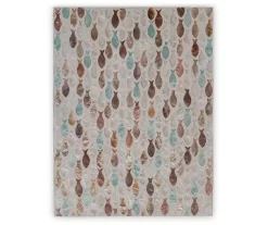 Global Designs Gold Geometric Capiz Mosaic Fish Pattern C Accent Table -Chic Furniture Shop 810543218 4