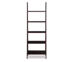 Boston Espresso 5-Shelf Wooden Ladder Bookcase -Chic Furniture Shop 810543223 3