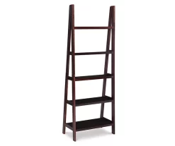 Boston Espresso 5-Shelf Wooden Ladder Bookcase -Chic Furniture Shop 810543223 4