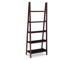 Boston Espresso 5-Shelf Wooden Ladder Bookcase -Chic Furniture Shop 810543223 A0 1