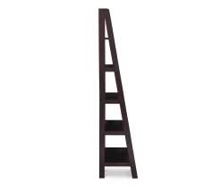 Boston Espresso 5-Shelf Wooden Ladder Bookcase -Chic Furniture Shop 810543223 A0 2