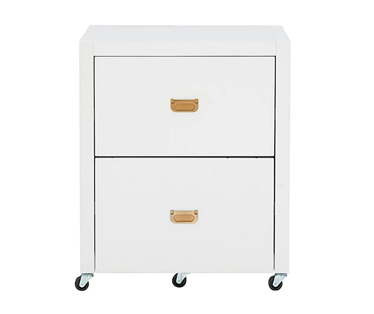 Kari White 2-Drawer Rolling Filing Cabinet 3 Kari White 2-Drawer Rolling Filing Cabinet - Image 3