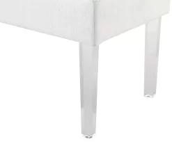 Marie Glitz White Tufted Linen Acrylic Leg Bench 16 Marie Glitz White Tufted Linen Acrylic Leg Bench -Chic Furniture Shop 810543267 A8 1