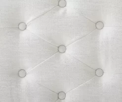 Marie Glitz White Tufted Linen Acrylic Leg Bench 18 Marie Glitz White Tufted Linen Acrylic Leg Bench -Chic Furniture Shop 810543267 A8 2