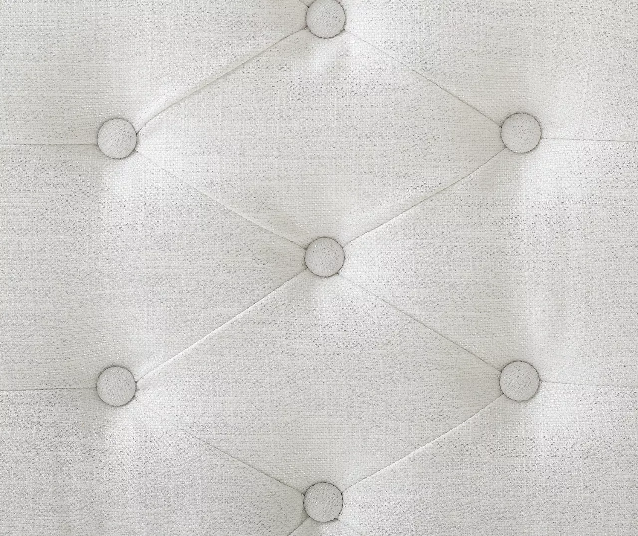 Marie Glitz White Tufted Linen Acrylic Leg Bench 7 Marie Glitz White Tufted Linen Acrylic Leg Bench - Image 7