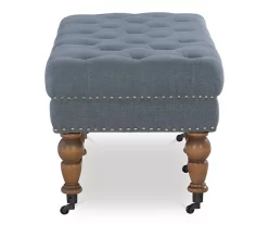 Claire Linen Upholstered Rolling Bench -Chic Furniture Shop 810543278 4