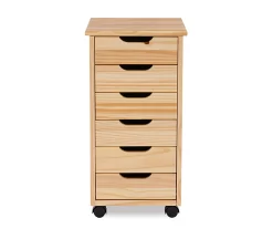 Craft Mate Natural Wood 6-Drawer Rolling Storage Cart -Chic Furniture Shop 810543290 3