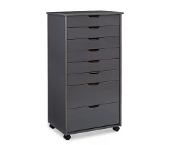 Craft Mate Gray Wood 8-Drawer Rolling Storage Cart