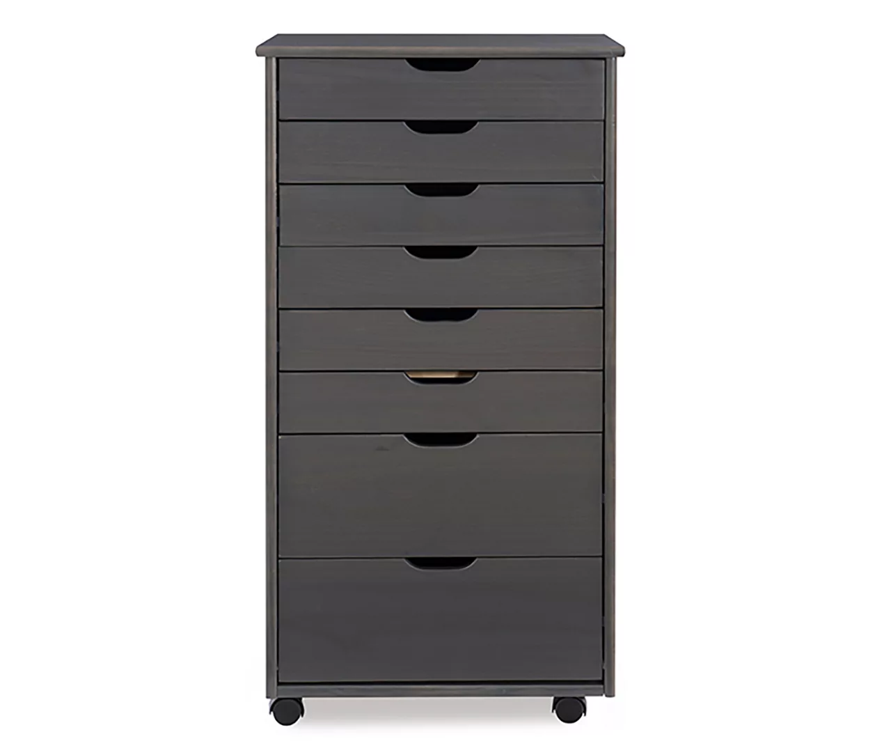 Craft Mate Gray Wood 8-Drawer Rolling Storage Cart 3 Craft Mate Gray Wood 8-Drawer Rolling Storage Cart - Image 3