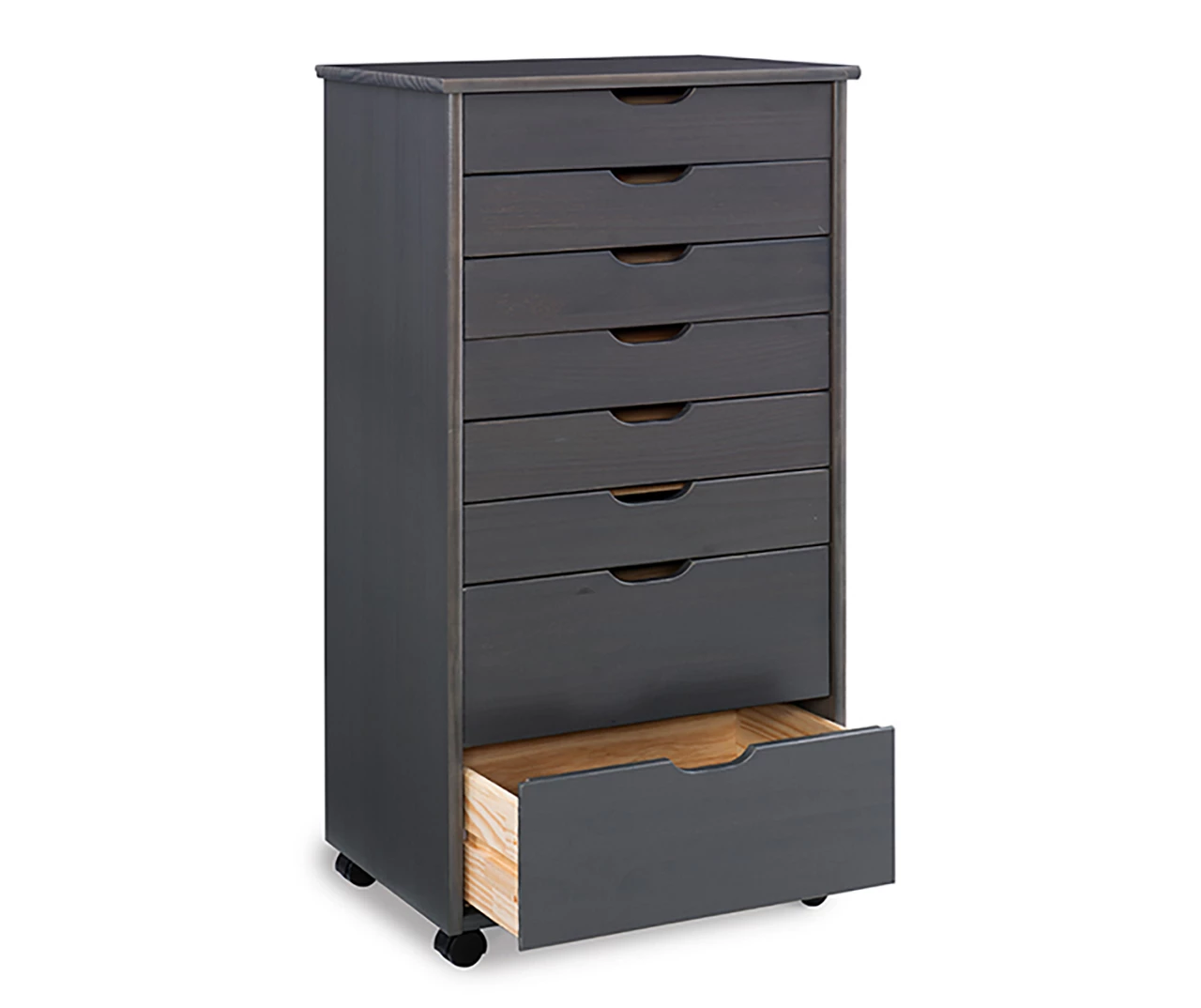 Craft Mate Gray Wood 8-Drawer Rolling Storage Cart 5 Craft Mate Gray Wood 8-Drawer Rolling Storage Cart - Image 5