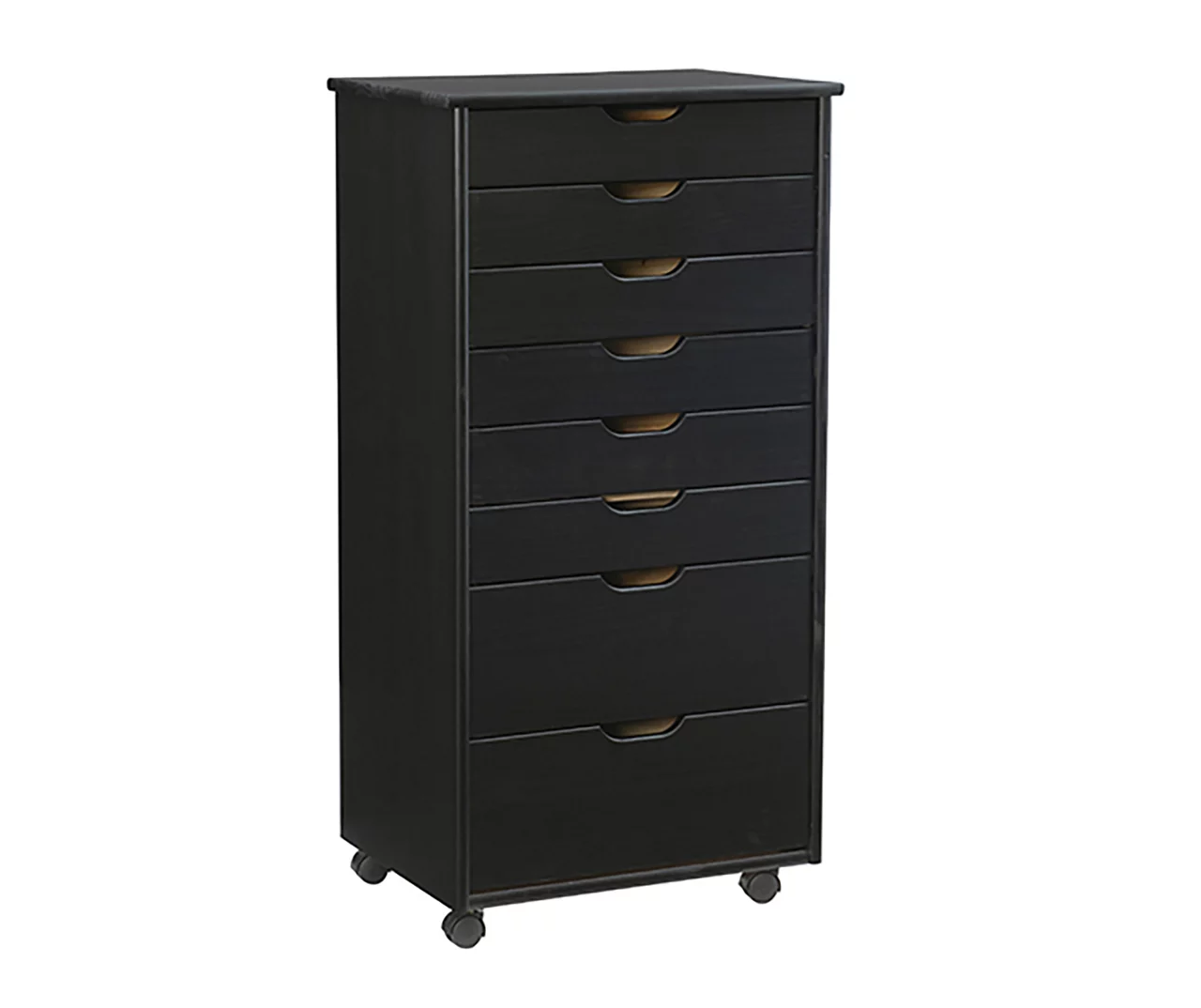 Craft Mate Black Wood 8-Drawer Rolling Storage Cart 1 Craft Mate Black Wood 8-Drawer Rolling Storage Cart