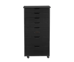 Craft Mate Black Wood 8-Drawer Rolling Storage Cart 7 Craft Mate Black Wood 8-Drawer Rolling Storage Cart -Chic Furniture Shop 810543294 3