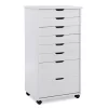 Craft Mate White Wood 8-Drawer Rolling Storage Cart