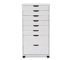 Craft Mate White Wood 8-Drawer Rolling Storage Cart 7 Craft Mate White Wood 8-Drawer Rolling Storage Cart -Chic Furniture Shop 810543299 3