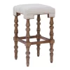 Chilton Brown Striped Backless Bar Stool