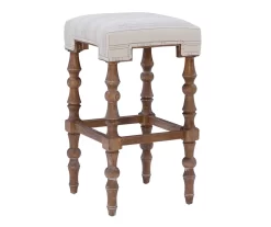 Chilton Brown Striped Backless Bar Stool