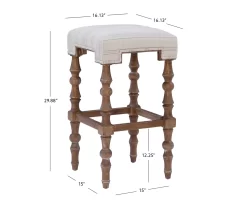 Chilton Brown Striped Backless Bar Stool -Chic Furniture Shop 810543327 D8 9