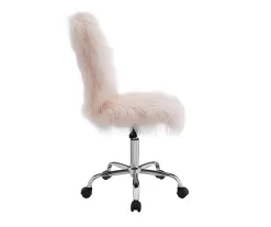 Comfort Home Blush Pink Faux Fur Swivel Chair -Chic Furniture Shop 810543388 5