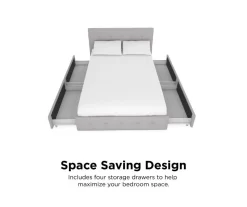 Atwater Living DHP Ryder Linen Upholstered Bed With Storage 37 Atwater Living DHP Ryder Linen Upholstered Bed With Storage -Chic Furniture Shop 810543649 1