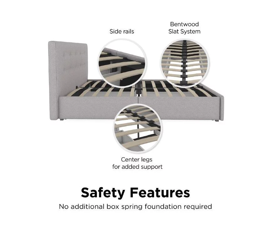 Atwater Living DHP Ryder Linen Upholstered Bed With Storage 19 Atwater Living DHP Ryder Linen Upholstered Bed With Storage - Image 19