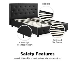 DHP Dana Faux Leather Upholstered Queen Bed -Chic Furniture Shop 810543735 2