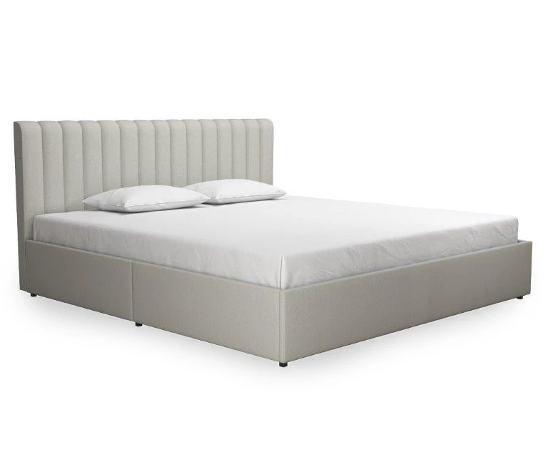 Brittany Gray Upholstered King Storage Bed 4 Brittany Gray Upholstered King Storage Bed - Image 4
