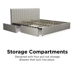 Brittany Gray Upholstered King Storage Bed 10 Brittany Gray Upholstered King Storage Bed -Chic Furniture Shop 810548782 5