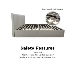 Brittany Gray Upholstered King Storage Bed 11 Brittany Gray Upholstered King Storage Bed -Chic Furniture Shop 810548782 6