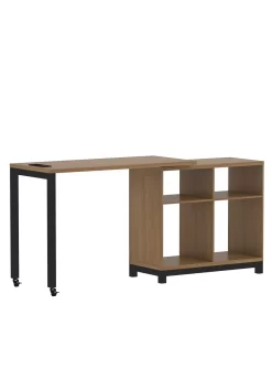 Seven Hills Acorn Metal & Melamine 4-Cube Pivot Desk With USB Charging -Chic Furniture Shop 810561090 21